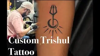 Client Got inked a Custom Trishul Tattoo 🔱 |Full Tutorial #youtube #viralvideo