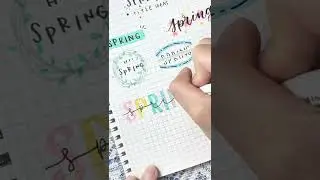 nine bullet journal spring title ideas #shorts