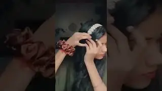 neck choker use as matha patti #hack #shorts #hairstyle