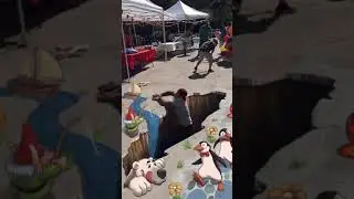 Never walk on someone&rsquo;s #chalk #art #Street painting #shorts #Zachking