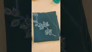 Nakshi Teal Cotton Men&rsquo;s Kurta With Patchwork And Embroidery | Inspired By Natural Elements