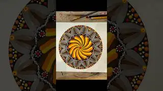 Rooted in earth, glowing n fire #art #folkarts #dallasart #homedecor #folkculture #painting #mandala