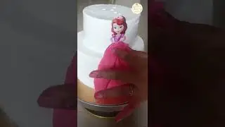 semi fondant cake decorating idea #cakedecorating #cakedesign #cake #2tiercake #trending #ytshorts