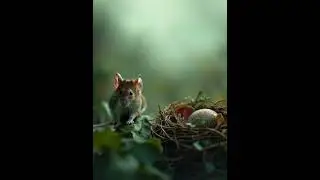 Gentle Curiosity: Mouse Beside a Nest 🪺 | AI Wildlife