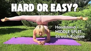 Handstand MIDDLE SPLIT STRETCH | Flexibility trick | Easy or Hard?
