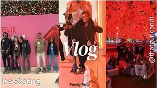 Vlog First time Ice Skating~Shopping & More! Family time is always a Good Time! #subscribe