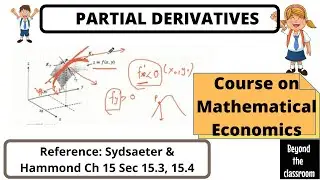 Partial Derivatives| Graphical Representation| MME 2| Sydsaeter & Hammon 15.3, 15.4