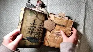 steampunk junk journal  - tags, ephemera,  pockets and tucks- sold