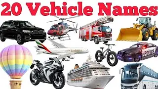 Learn 20 Vehicle Names In English & Hindi With Fun Facts | Fun Learning For Children
