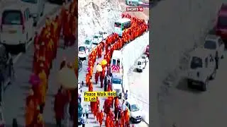 Buddhist Monks From Across The Country Carried Peace Walk To Promote World Peace | #Shorts #viral