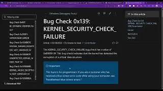 Bug Check 0x139 KERNEL SECURITY CHECK FAILURE @kid dude