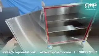 Closed Transportation Trolley 1900 | Stainless Steel Hospital Trolley | CMP Metal CSSD Equipment