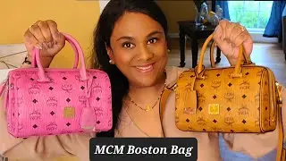 MCM Boston Bag Reveal/ What fits?/ Mod Shots