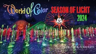 New WORLD OF COLOR “SEASON OF LIGHT” 2024 Christmas Show! Waterfront @ Disney California Adventure!💦