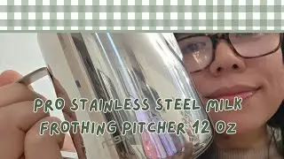 Pro Stainless Steel Milk Frothing Pitcher 12 oz