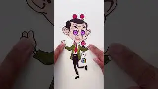 👀 Creative Color Eyes Mr Bean's Change #diy