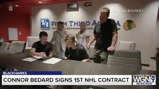 Connor Bedard signs his first NHL contract
