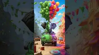 Evolution of Elephant: Elephant rides a car 🥰😅#funny #video #shorts #kids #cartoon #viral #cat