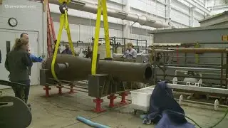 Conservators clean Civil War ironclad USS Monitor's guns