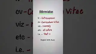 Abbreviations 🇬🇧 #learnenglish #gk #englishgrammar #spokenenglish