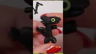 TOOTHLESS MEME Polymer Clay lizard dance #art #polymerclay