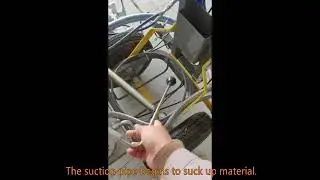 Cold paint road marking machine operation video