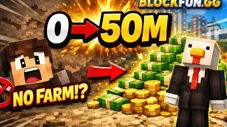  best server blockfun 0 to 50m in blockfun without farm 😲 