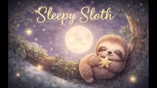 🌙 Sleepy Sloth Lullaby 🦥 | Bedtime Music for Kids & Toddlers