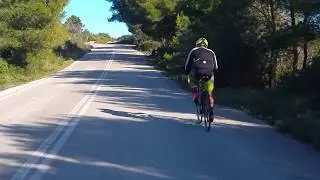 Getting the KOM Climb from Exo Chora towards Ag. Leon