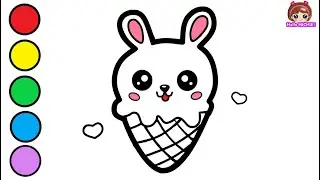 How to Draw a Cute Bunny Ice Cream - Drawing tutorial art