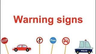 Right brain training | Flashcards for kids | Traffic warning signs