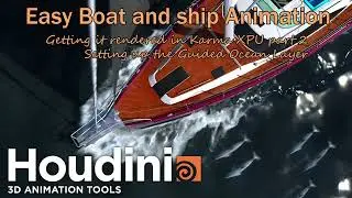 Easy Boat Animation in Houdini Rendering in Karma XP Part 2 Guided Ocean Layer