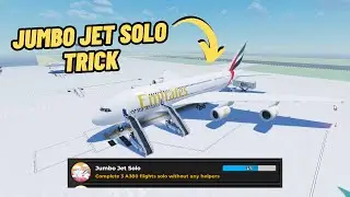 Easy Way to Accomplish the Jumbo Jet Solo Achievement in Cabin Crew Simulator | ROBLOX | AlyXV