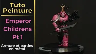 Peindre un Emperor Childrens Pt 1 : L'armure rose et noire, le m&eacute;tal et le dor&eacute;. Warhammer 40K