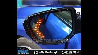 Honda City  2021 | Honda Civic X Blue Side Mirror With LED Indicator | Megamotorsports.pk