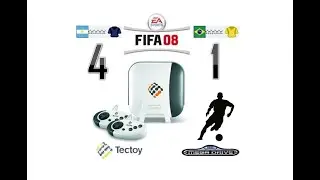 Mega Drive 3 TecToy branco - FIFA 08 | Argentina 4 x 1 Brasil