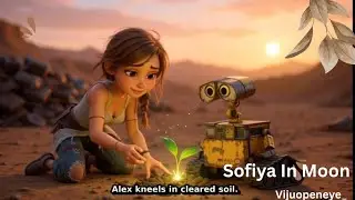 Girl Sofiya Save Planet |Emotional Animation Story |Wall-E Style Short Film |Sofiya in Moon #shorts