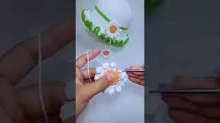 Beautiful flower for Bucket Hat - Crocheting 101 Tricks #Shorts
