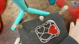 Needle Felting - Mini felt heart tutorial
