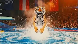 Epic Animal Olympic Dives: Tiger Olympics | Springboard Event | Diving Performance Highlight 2025