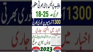 Punjab Police Latest Jobs 2023 | Police Assistant Jobs 2023 | Senior Station assistant jobs 2023