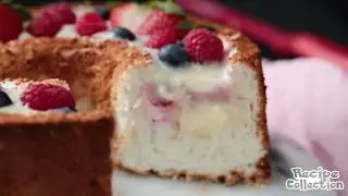 How to Make Berries and Cream Angel Food Scoop Cake