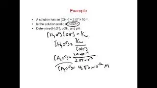 pH and pOH calculatiion examples