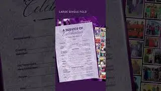 Sarah Patilla Sutton Funeral Program Design - Large Single Fold
