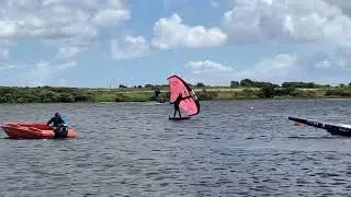 Wing foiling at Stithians lake part 4