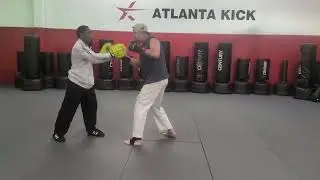 Pad work for 7am karate Atlanta shidokan