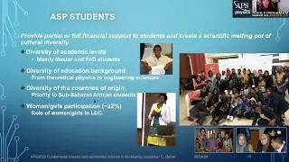 APS2020 - Fundamental physics and accelerator science in developing countries