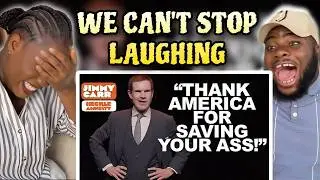 Jimmy Carr Crowd Work | American Heckler Gets a History Lesson | First Time Reaction