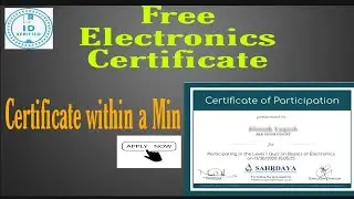 Free Electronics Certificate | Fundamentals of Electronics Certification | Free Certificate.
