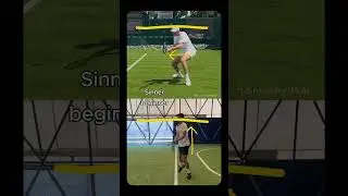 Sinner footwork vs Beginner👇 breakdown 1 &ndash; stance  Sinner stays low with bent legs, like his he